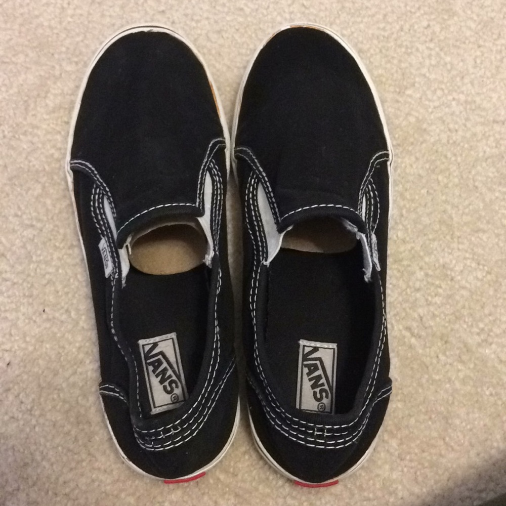 Black slip on Vans